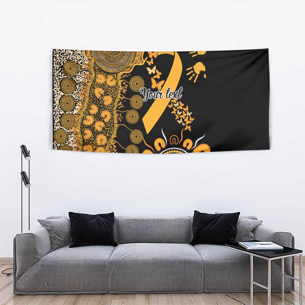 Childhood Cancer Awareness Personalised Tapestry Aboriginal Ribbon Dot Painting