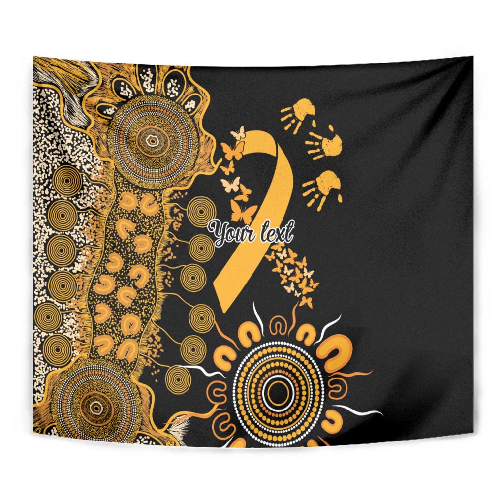 Childhood Cancer Awareness Personalised Tapestry Aboriginal Ribbon Dot Painting