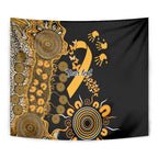 Childhood Cancer Awareness Personalised Tapestry Aboriginal Ribbon Dot Painting