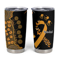 Childhood Cancer Awareness Personalised Tumbler Cup Aboriginal Ribbon Dot Painting