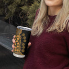 Childhood Cancer Awareness Personalised Tumbler Cup Aboriginal Ribbon Dot Painting