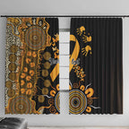Childhood Cancer Awareness Personalised Window Curtain Aboriginal Ribbon Dot Painting