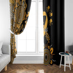 Childhood Cancer Awareness Personalised Window Curtain Aboriginal Ribbon Dot Painting