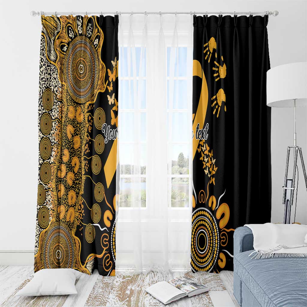 Childhood Cancer Awareness Personalised Window Curtain Aboriginal Ribbon Dot Painting