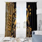 Childhood Cancer Awareness Personalised Window Curtain Aboriginal Ribbon Dot Painting