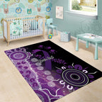 Domestic Violence Awareness Personalised Area Rug Aboriginal Ribbon Dot Painting