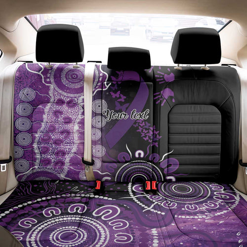 Domestic Violence Awareness Personalised Back Car Seat Cover Aboriginal Ribbon Dot Painting