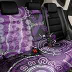 Domestic Violence Awareness Personalised Back Car Seat Cover Aboriginal Ribbon Dot Painting