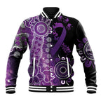 Domestic Violence Awareness Personalised Baseball Jacket Aboriginal Ribbon Dot Painting