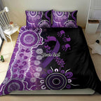 Domestic Violence Awareness Personalised Bedding Set Aboriginal Ribbon Dot Painting