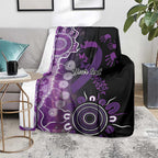 Domestic Violence Awareness Personalised Blanket Aboriginal Ribbon Dot Painting