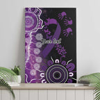 Domestic Violence Awareness Personalised Canvas Wall Art Aboriginal Ribbon Dot Painting