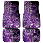 Domestic Violence Awareness Personalised Car Mats Aboriginal Ribbon Dot Painting