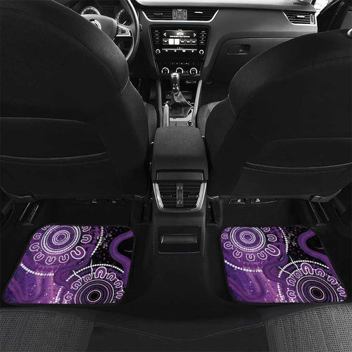 Domestic Violence Awareness Personalised Car Mats Aboriginal Ribbon Dot Painting
