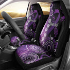 Domestic Violence Awareness Personalised Car Seat Cover Aboriginal Ribbon Dot Painting