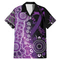 Domestic Violence Awareness Personalised Family Matching Mermaid Dress and Hawaiian Shirt Aboriginal Ribbon Dot Painting