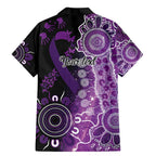 Domestic Violence Awareness Personalised Family Matching Mermaid Dress and Hawaiian Shirt Aboriginal Ribbon Dot Painting