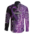 Domestic Violence Awareness Personalised Family Matching Tank Maxi Dress and Hawaiian Shirt Aboriginal Ribbon Dot Painting