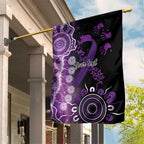 Domestic Violence Awareness Personalised Garden Flag Aboriginal Ribbon Dot Painting