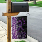 Domestic Violence Awareness Personalised Garden Flag Aboriginal Ribbon Dot Painting
