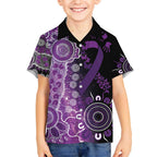 Domestic Violence Awareness Personalised Hawaiian Shirt Aboriginal Ribbon Dot Painting