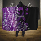 Domestic Violence Awareness Personalised Hooded Blanket Aboriginal Ribbon Dot Painting