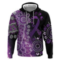 Domestic Violence Awareness Personalised Hoodie Aboriginal Ribbon Dot Painting