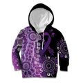 Domestic Violence Awareness Personalised Kid Hoodie Aboriginal Ribbon Dot Painting