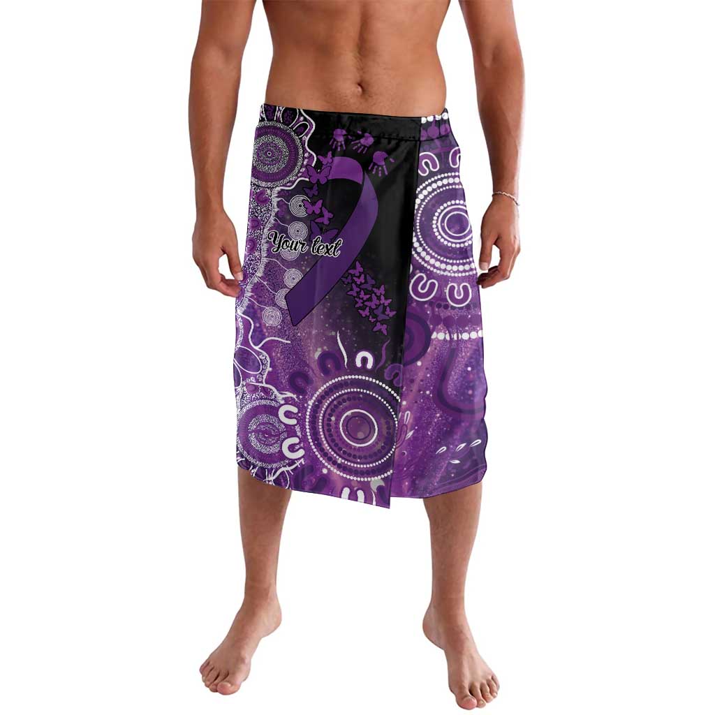 Domestic Violence Awareness Personalised Lavalava Aboriginal Ribbon Dot Painting