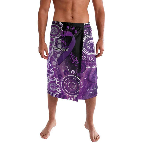 Domestic Violence Awareness Personalised Lavalava Aboriginal Ribbon Dot Painting