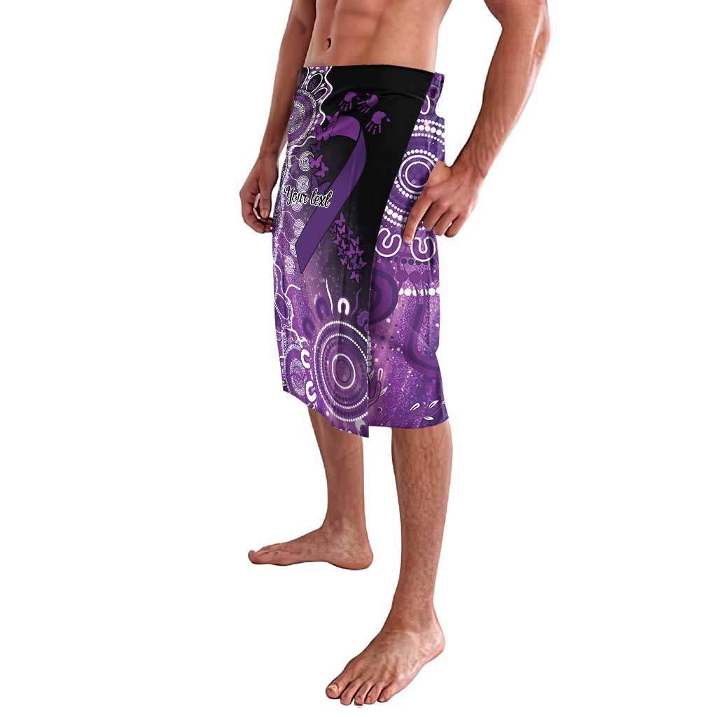 Domestic Violence Awareness Personalised Lavalava Aboriginal Ribbon Dot Painting