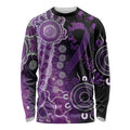 Domestic Violence Awareness Personalised Long Sleeve Shirt Aboriginal Ribbon Dot Painting