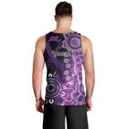 Domestic Violence Awareness Personalised Men Tank Top Aboriginal Ribbon Dot Painting