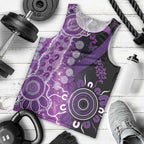 Domestic Violence Awareness Personalised Men Tank Top Aboriginal Ribbon Dot Painting