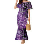 Domestic Violence Awareness Personalised Mermaid Dress Aboriginal Ribbon Dot Painting