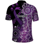 Domestic Violence Awareness Personalised Polo Shirt Aboriginal Ribbon Dot Painting