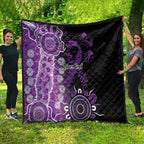 Domestic Violence Awareness Personalised Quilt Aboriginal Ribbon Dot Painting