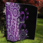 Domestic Violence Awareness Personalised Quilt Aboriginal Ribbon Dot Painting