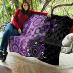 Domestic Violence Awareness Personalised Quilt Aboriginal Ribbon Dot Painting
