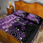 Domestic Violence Awareness Personalised Quilt Bed Set Aboriginal Ribbon Dot Painting