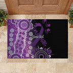 Domestic Violence Awareness Personalised Rubber Doormat Aboriginal Ribbon Dot Painting