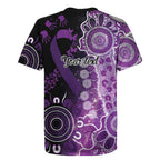 Domestic Violence Awareness Personalised Rugby Jersey Aboriginal Ribbon Dot Painting