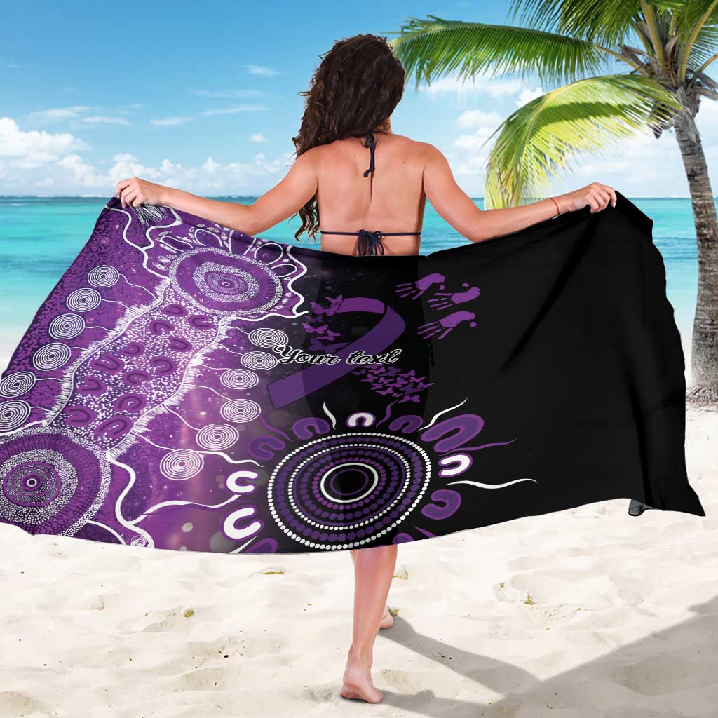 Domestic Violence Awareness Personalised Sarong Aboriginal Ribbon Dot Painting