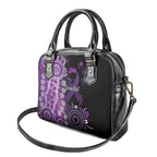 Domestic Violence Awareness Personalised Shoulder Handbag Aboriginal Ribbon Dot Painting
