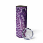 Domestic Violence Awareness Personalised Skinny Tumbler Aboriginal Ribbon Dot Painting