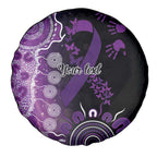 Domestic Violence Awareness Personalised Spare Tire Cover Aboriginal Ribbon Dot Painting