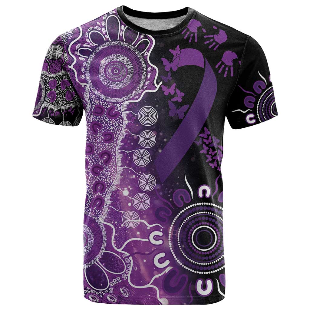 Domestic Violence Awareness Personalised T Shirt Aboriginal Ribbon Dot Painting
