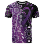 Domestic Violence Awareness Personalised T Shirt Aboriginal Ribbon Dot Painting