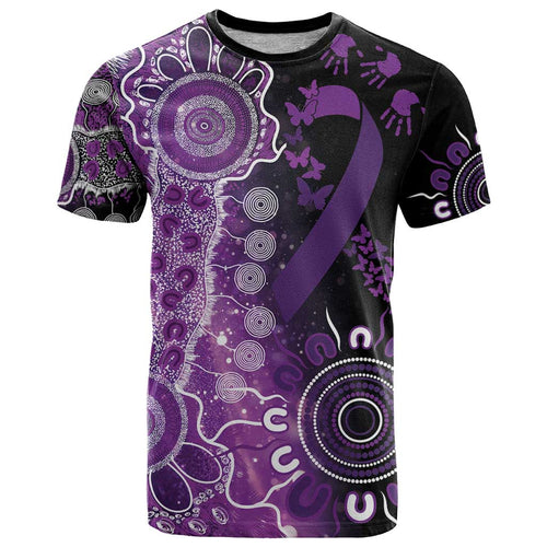 Domestic Violence Awareness Personalised T Shirt Aboriginal Ribbon Dot Painting