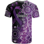 Domestic Violence Awareness Personalised T Shirt Aboriginal Ribbon Dot Painting